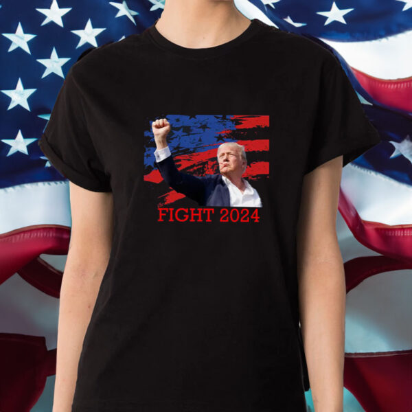 Donald Trump Shot T-Shirt -FIGHT, FIGHT, FIGHT TRUMP 2024 Support T-Shirt