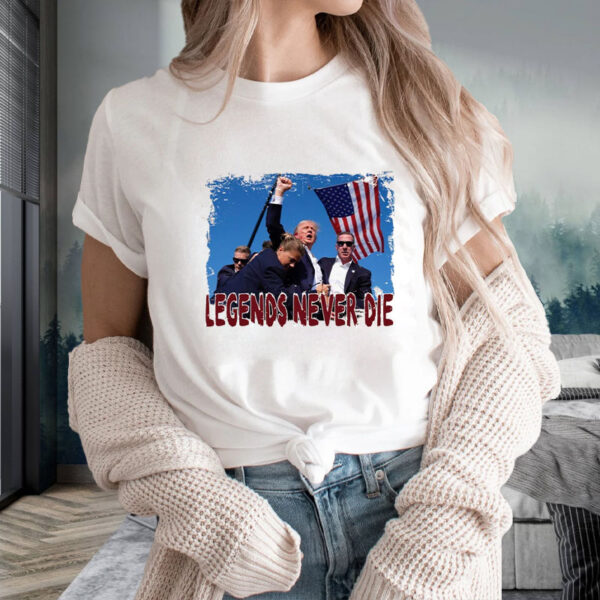 Legends Never Die Trump Shirt, Donald Trump Survived Shooter, Failed Assassination Tee, MAGA Men's Shirts4