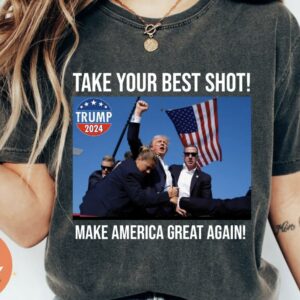 Trump Shot Make America Great Again with the Felon's Mugshot shirt